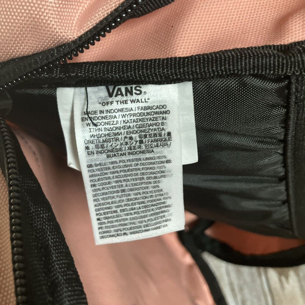 Vans Off The Wall Light Pink Backpack 17”x12” - Picture 12 of 14